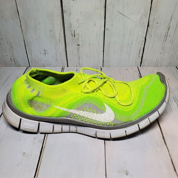Nike Free 5.0 Running Shoes Size 8 Women's Neon Electric Green - Picture 2 of 10